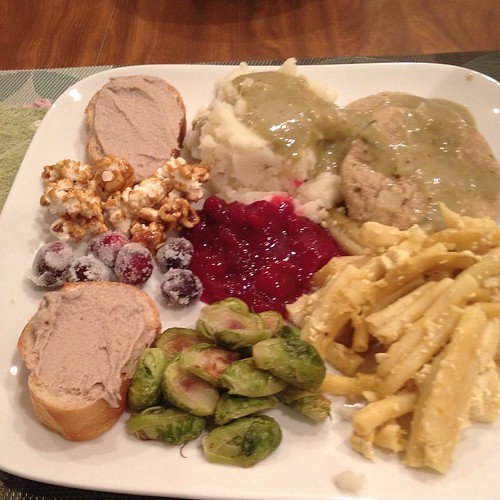 #Vegan Thanksgiving, expat edition. We made everything except the fresh bread.