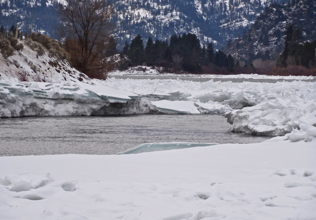 Ice on the lower Flathead River