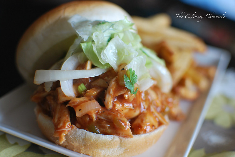 Slow Cooker BBQ Pulled Chicken Sandwiches