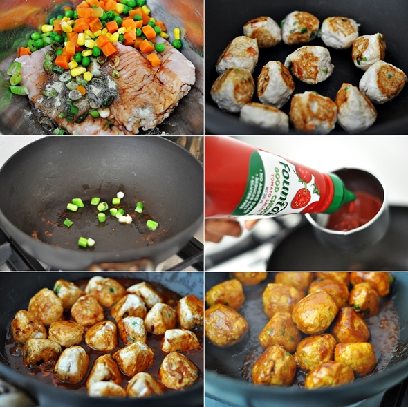 Sweet & Sour Chicken Meatballs | www.fussfreecooking.com