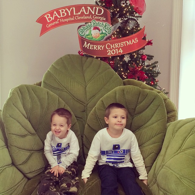 #cabbagepatch #babyland William thought it was the best thing ever. Zachary was like.... Whatever.