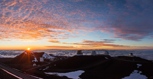 sunset hawaii telescope subaru hawaiian astronomy telescopes keck maunakea jcmt irtf