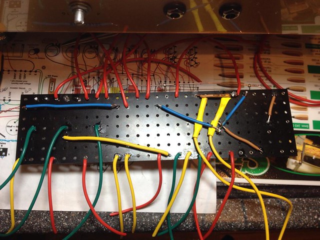 Completed wiring underside