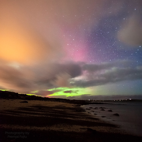 longexposure sea sky seascape beach water beautiful night clouds canon stars landscape island eos scotland sand orkney scenery glow colours bright display wideangle 2nd northsea astrophotography aurora churchill land barrier astronomy nightsky february fullframe dslr barriers uninhabited 23rd northernlights holm borealis glimps 2015 ef1740 5dmkii
