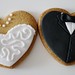 Bride and Groom Wedding Favour Cookies
