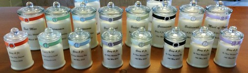 Selection of wedding candles.