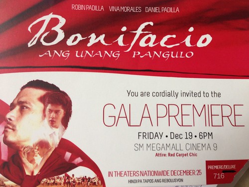 Bonifacio movie ticket