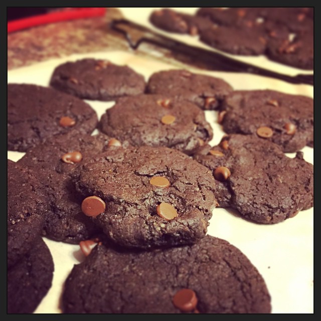 And the best part: Chocolate chocolate chips cookies (link to all recipes tomorrow on the blog.)