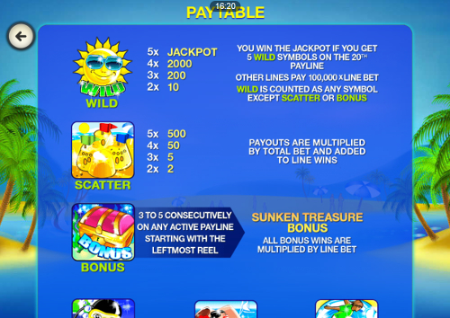 free Beach Life Mobile slot payout