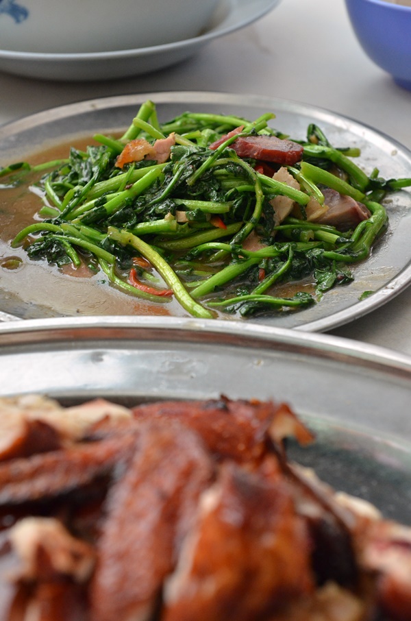 Watercress with Roasted Pork