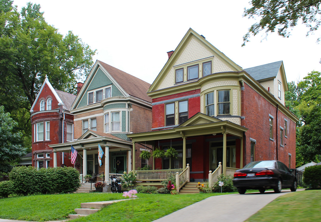 victorianhouses:  	Fairfield Avenue Houses by Brandon Bartoszek  	Via Flickr: 	Cincinnati, Ohio     They are twins, like our house has a twin next door.