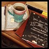 My super-snazzy planner (yeah- a spiral notebook)... my planner for next year as I plot out my marketing strategy for 2015... my new tablet that I shall love and squeeze and call "George"... my favorite productivity workbook ... and a beautiful mug that I