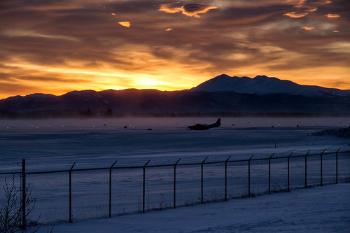 winter cloud snow canada cold beauty clouds sunrise fence landscape outside airport cloudy north yukon northern whitehorse aerodrome intothesun northof60 southernyukon deepcold redskyinmorning canon7d