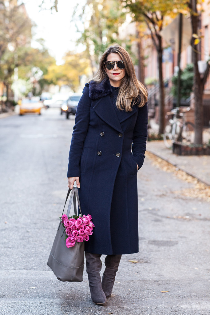 lord and taylor giveaway double breasted fur collar coat joie olivia boots karen walker harvest sunglasses jcrew downing grey tote roses new york blogger corporate catwalk blogger
