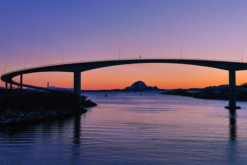 bridge sunset nature norway landscape natur bro nordland torghatten brønnøysund lumixg