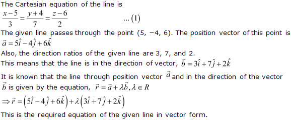 RD Sharma Class 12 Solutions Chapter 28 Straight Line in Space Ex 28.1 Q7