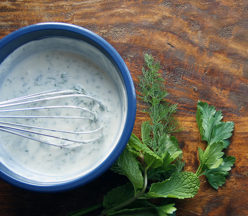 greek yogurt and herb dressing