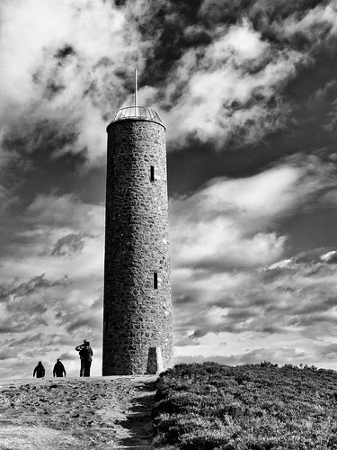 blackandwhite bw tower monument monochrome weather clouds canon scotland blackwhite day aberdeenshire cloudy banchory s100 scolty scoltyhill