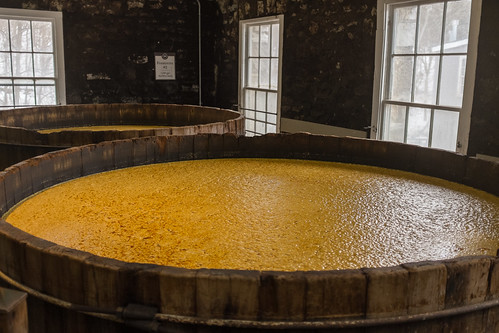 Open fermentation tanks at the Woodford Reserve distillery in Versailles, Kentucky. 1/320 @ f2.0, ISO 800.