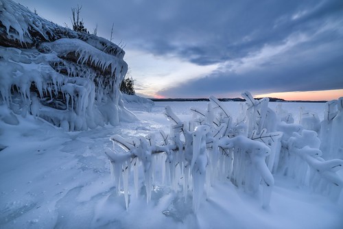 winter sunset ice up frozen nikon dusk michigan upperpeninsula lakesuperior marquette d800 neilweaver