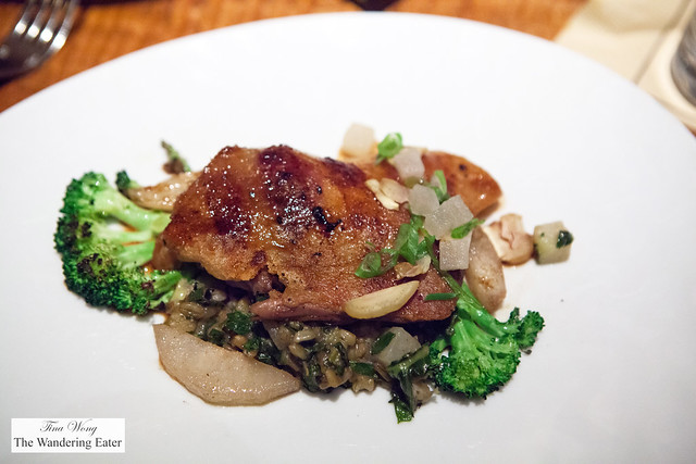 Duck Confit, Emmer, Asian Pear and Broccoli