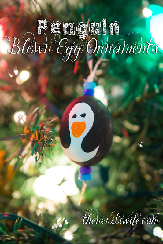 Penguin Blown Egg Ornaments