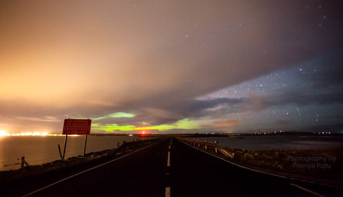 road longexposure sea sky seascape water beautiful night clouds canon stars landscape island eos scotland orkney scenery colours bright display wideangle 2nd northsea astrophotography aurora churchill land barrier astronomy nightsky february fullframe dslr barriers isle uninhabited 23rd northernlights causeway holm borealis glimps 2015 ef1740 5dmkii