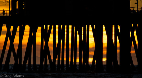 california ca wood travel winter sunset orange lines silhouette yellow golden pier day dusk calif shore wharf southerncalifornia posts seashore huntingtonbeach 2014 builtstructure