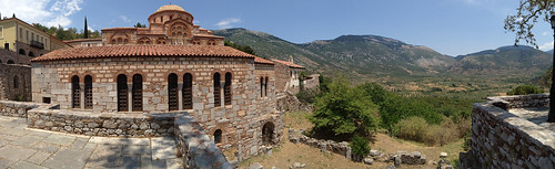 2016 boeotia byzantine distomo greece hosiosloukas monastery osiosloukas panorama