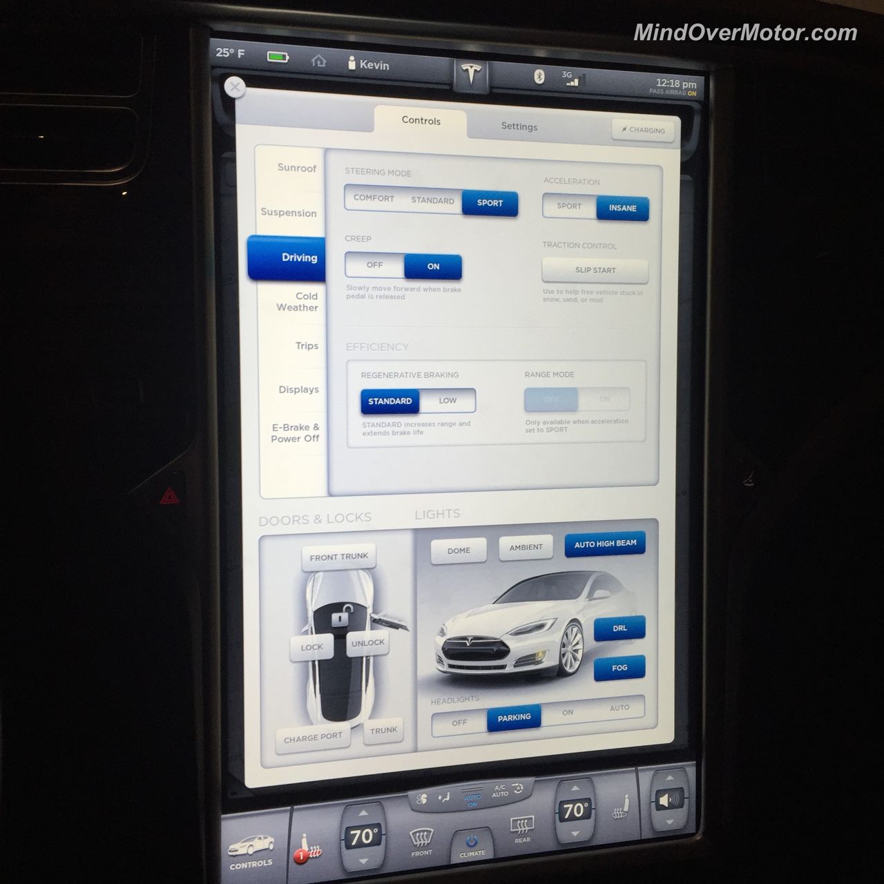 Tesla Model S P85D Touch Screen