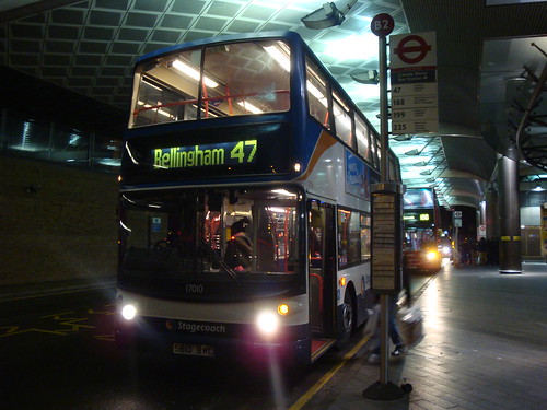 Stagecoach Manchester 17010 on Route 47 Extra, Canada Water