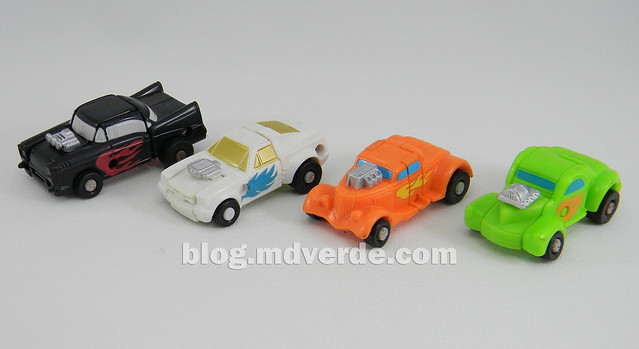 Transformers Micromaster Hot Rod Patrol (Big Daddy, Trip Up, Greaser, Hubs) - Transformers G1 Micromasters - modo alterno