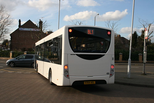 Rear of Courtney Buses KX64 AEL on Route BL1, Feltham Station