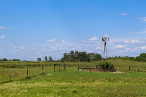 sheyenne national grassland northdakota windmill water tank fence