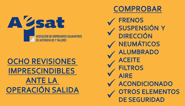 Ocho recomendaciones del vicepresidente de AESAT, Sergio Pérez, ante la Operación Salida.