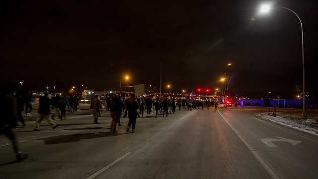 Solidarity march for Michael Brown in response to the Ferguson grand jury decision from Flickr via Wylio