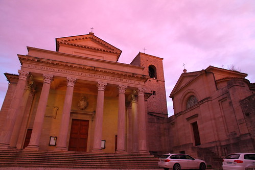 world autumn heritage church sunrise dawn twilight san europe sanmarino cathedral basilica marino worldheritage cesta サンマリノ
