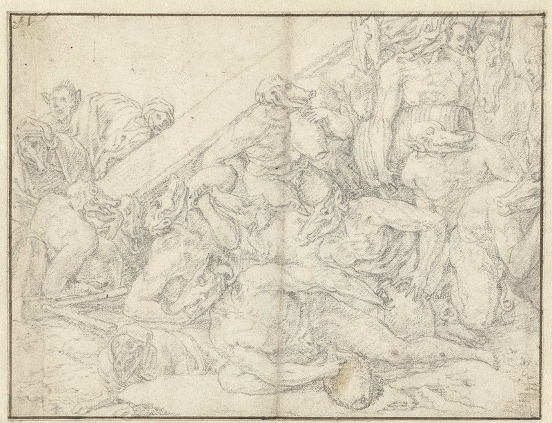 Cornelis Saftleven - Group of demons, mid 17th century