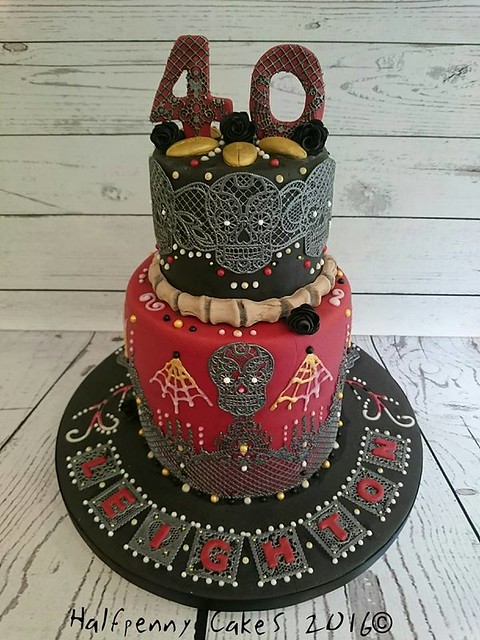 Día de Muertos - Day of The Dead Themed Chocolate Cake by Halfpenny Cakes
