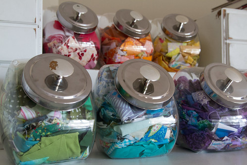Penny Candy Jar - Fabric Scrap Storage Organization