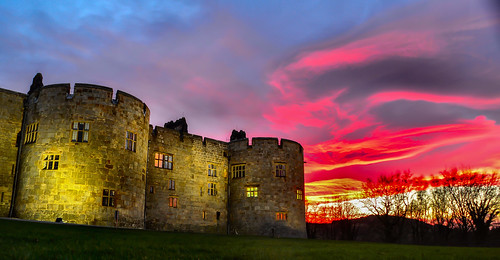 sunset red sky cloud castle wales clouds natural north chirk formations wrexham