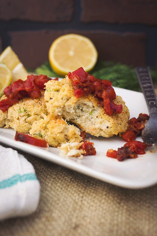 Grain-free Crab Cakes with Red Pepper Relish