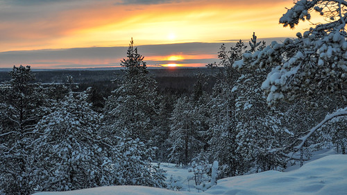 sunset december sweden norrland solnedgång skellefteå västerbotten byske byskeberget