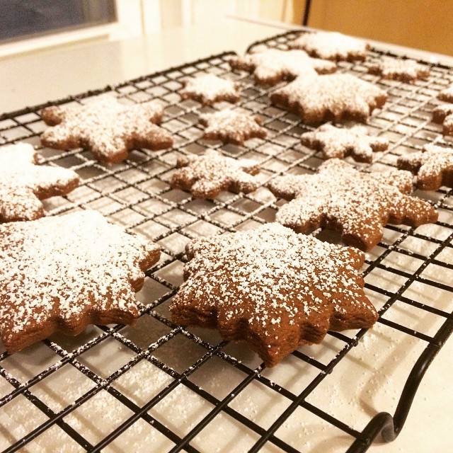First batch of gingerbread snowflakes. #solstice