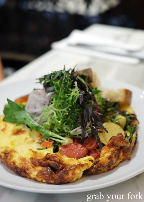 Spanish omelette at The Palace Tea Room, QVB, Sydney