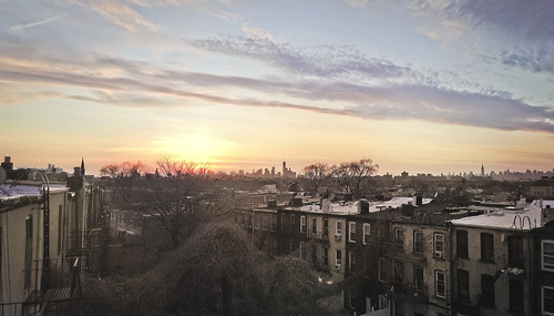 city nyc sunset sky urban sun ny newyork brooklyn season landscape outdoors cityscape bedstuy