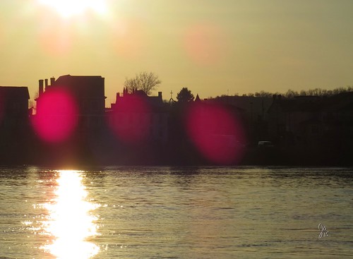 sunset ohio heritage port river wv wheeling