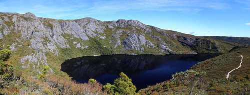 Panorama Mountains Reflected in Crater Lake - Cradle Mountain, Tasmania