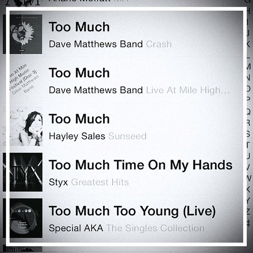 March 23 - Too much