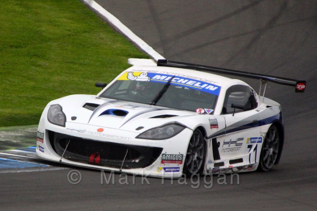 Jamie Orton in the Ginetta GT4 Supercup at Donington Park, April 2015